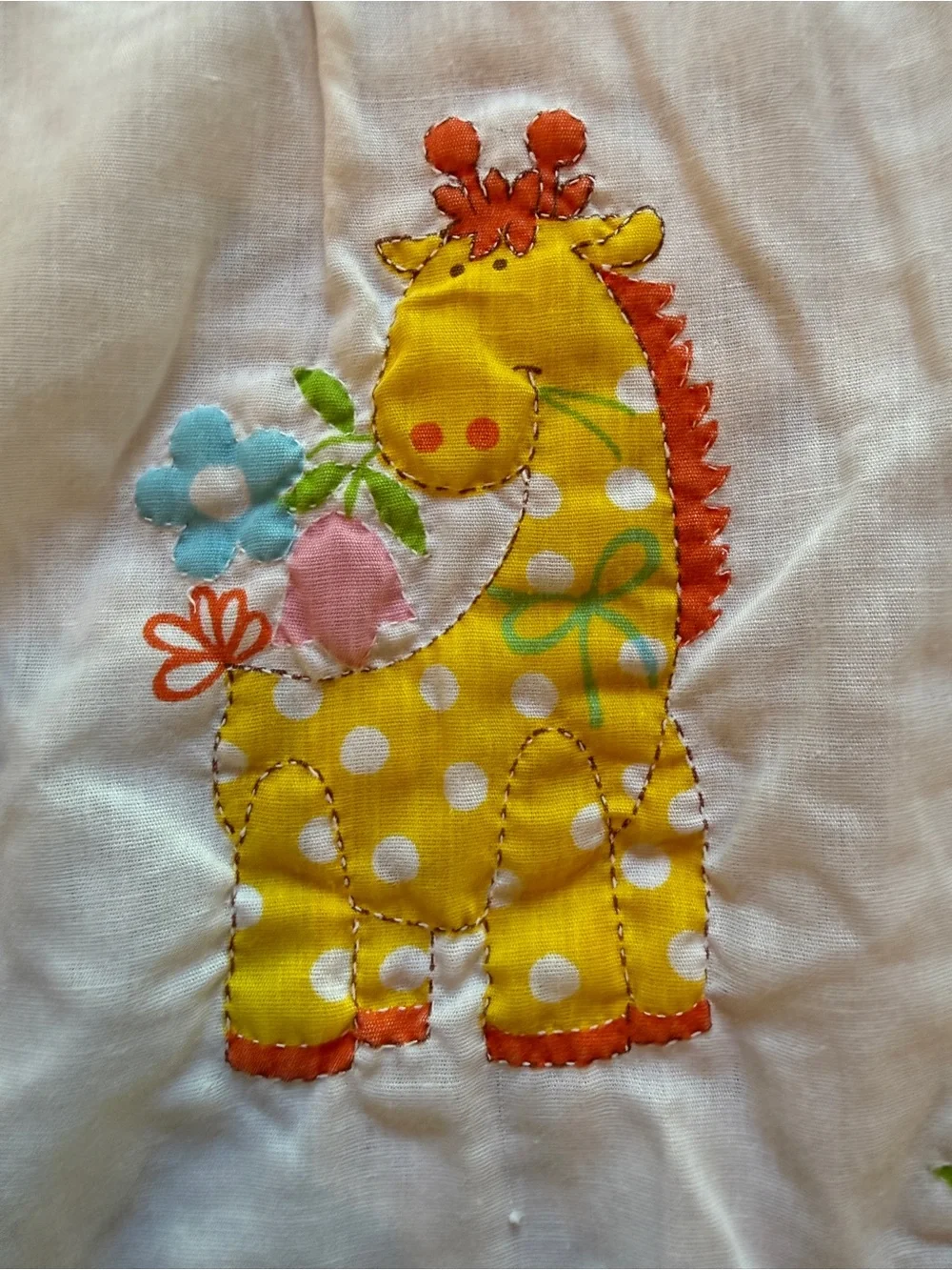 Vintage 90’s Baby Blanket, Quilted Animals And Toys 41x51